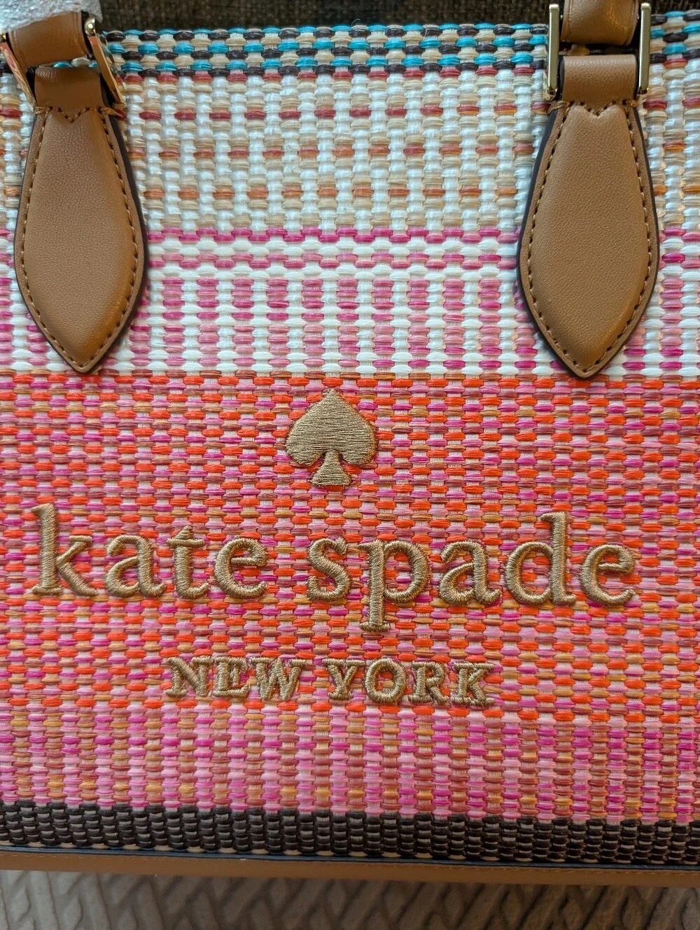 kate spade Ellie Straw Small Tote NWT